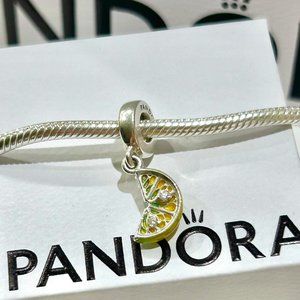 Pandora Lemon Slice Sparkling Fruit Charm